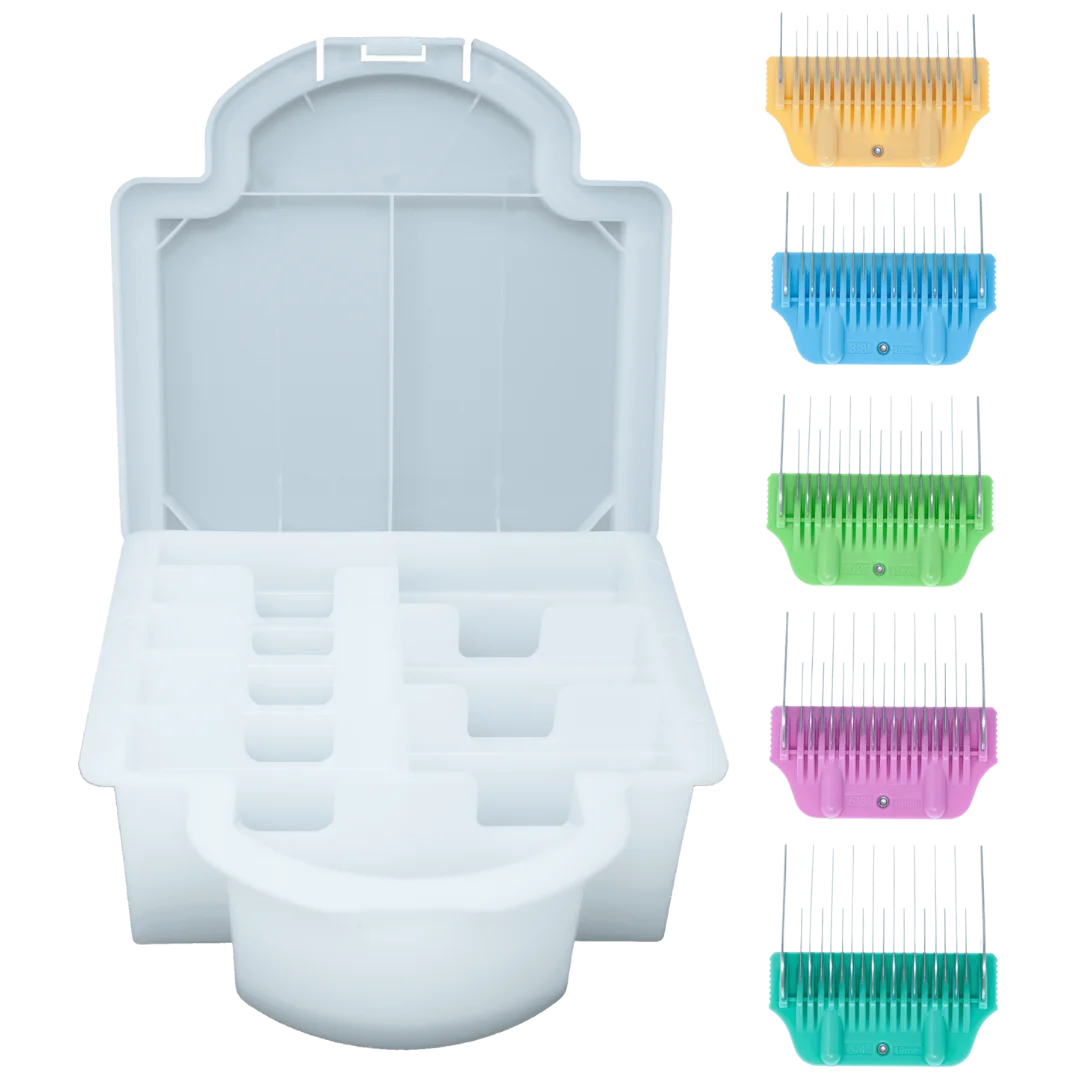 5pc Wide Glide Skip Tooth Comb Attachment Set With Storage Case by PetStore.Direct - Image 2