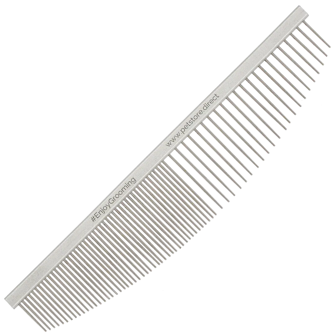 7.5" Stainless Steel 50/50 Half-Moon Comb by PetStore.Direct