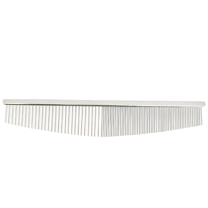 7.5" Stainless Steel 50/50 Half-Moon Comb by PetStore.Direct - Image 2