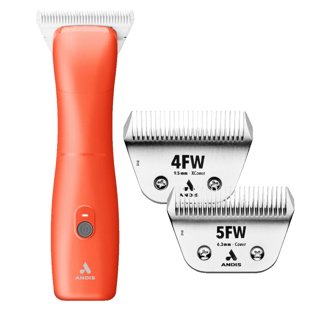 Emerge Orange Clipper #30W and with 4FW and 5FW Blades by Andis