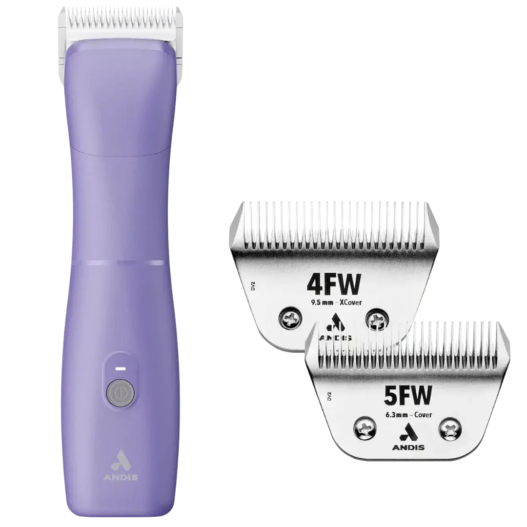 Emerge Purple Clipper with 4FW and 5FW Blades by Andis