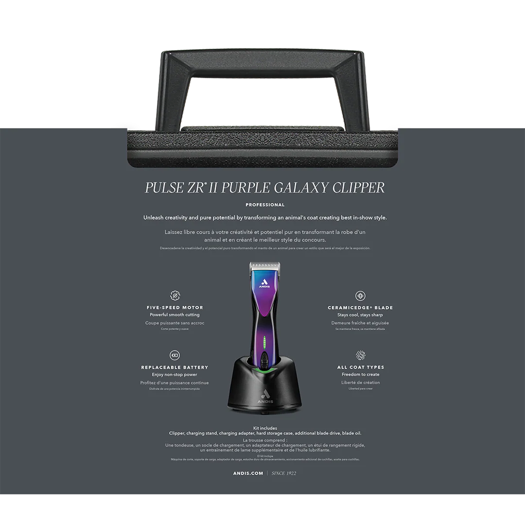 Pulse ZR II - Purple Galaxy Limited Edition Clipper by Andis - Image 9