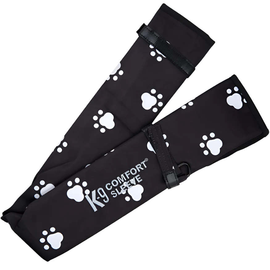 Black Puppy Paw Comfort Sleeve for Dryer Hose by Electric Cleaner