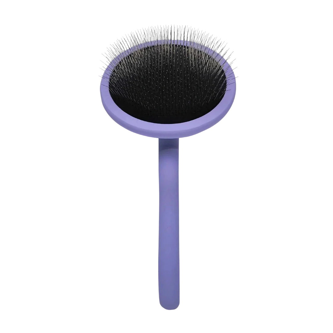 Round Head Karben Lavender Slicker Brush by Chris Christensen