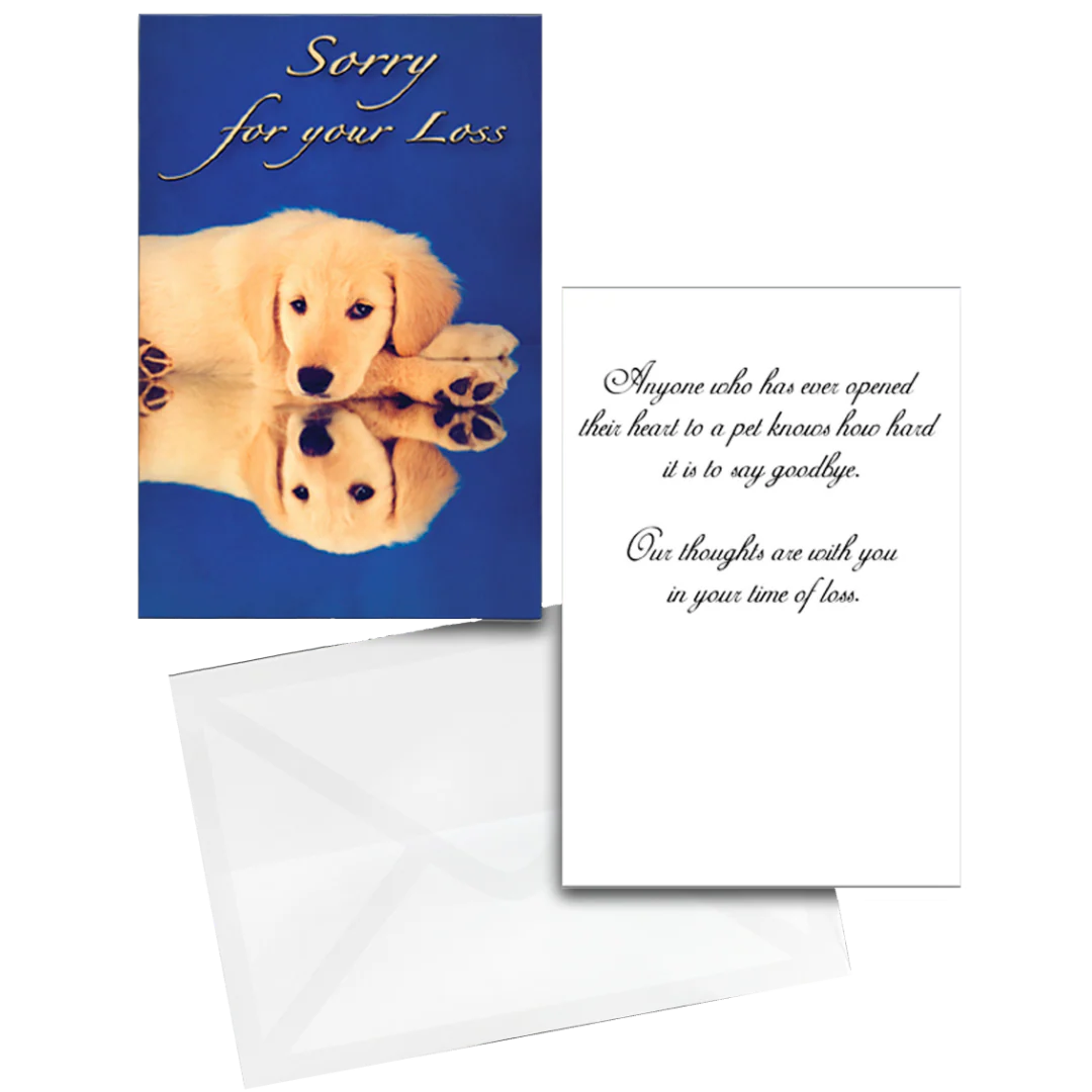Sorry For Your Loss Golden Design Grievance Card by Dog Fashion Living - Image 3