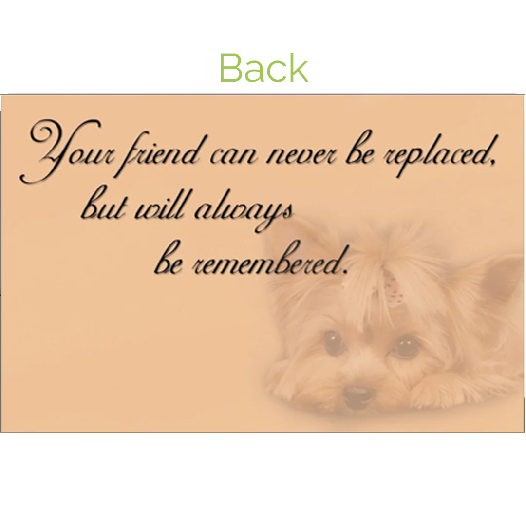 Sorry For Your Loss Yorkie Design Grievance Card by Dog Fashion Living - Image 2