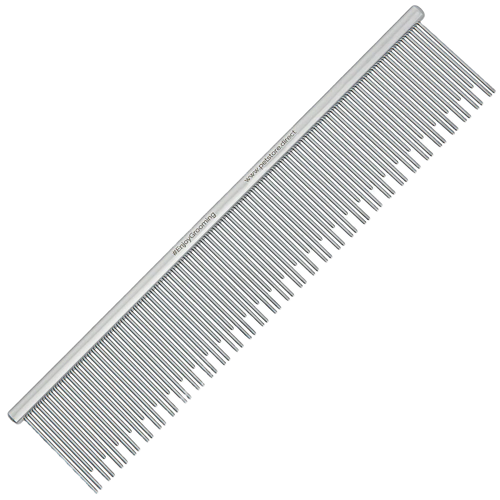 7" Medium Deshed Round Back Comb by PetStore.Direct