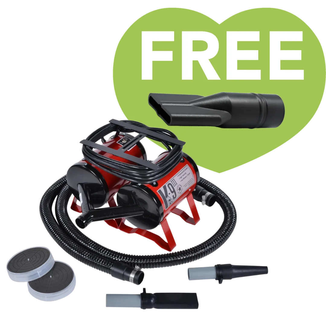 K9 III Dog Dryer Two-Speed with Free Water Peeler Attachment by Electric Cleaner