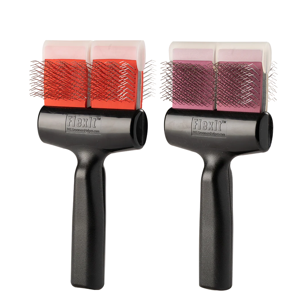 Red/Purple Finishing Combo Double Brush by FlexIt