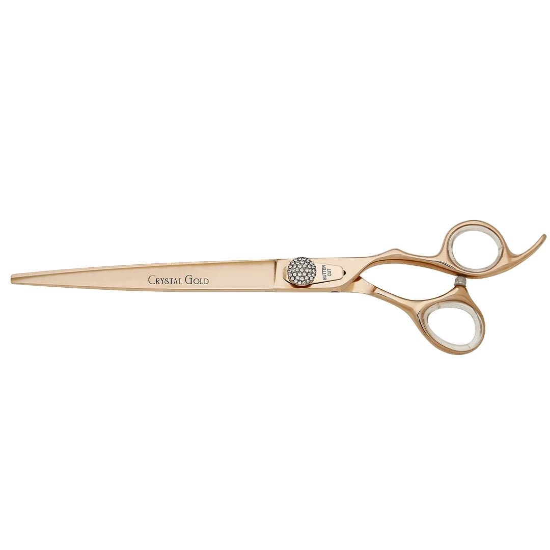 Crystal Gold Cobalt 8.5" Straight Shear by Geib