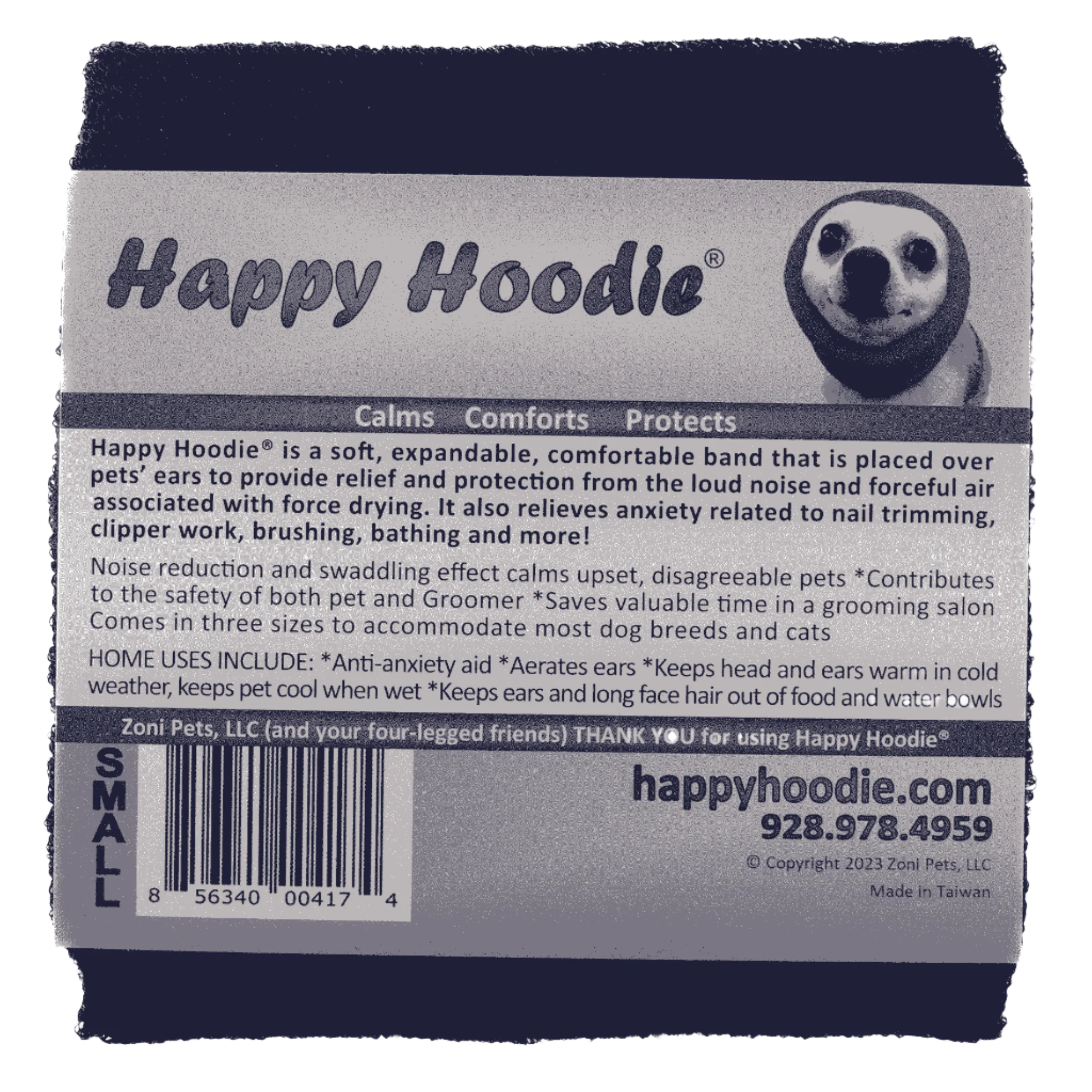 Happy Hoodie Blue Small - Image 2
