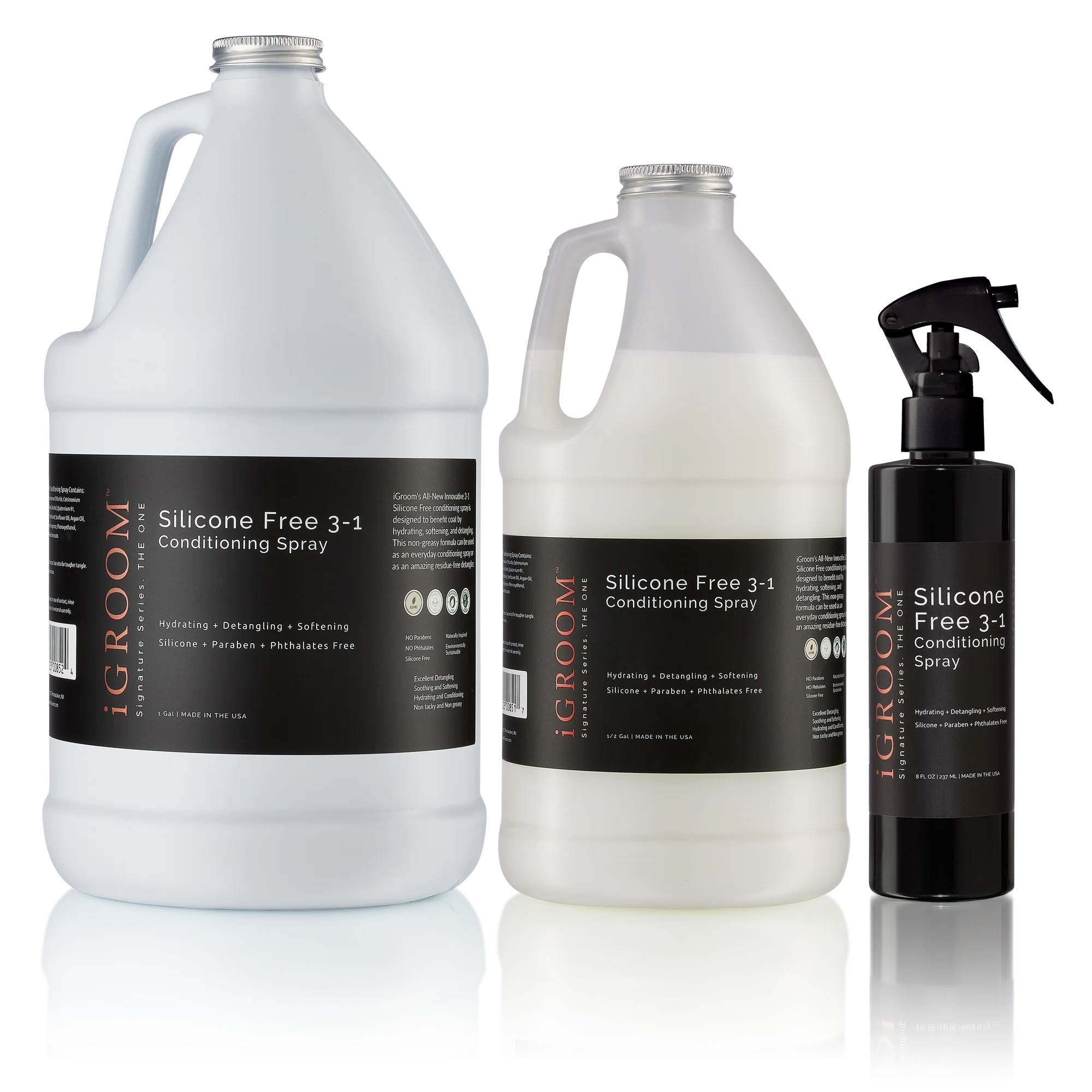 Silicone Free 3-1 Conditioning/Detangling Spray 64oz by iGroom - Image 2