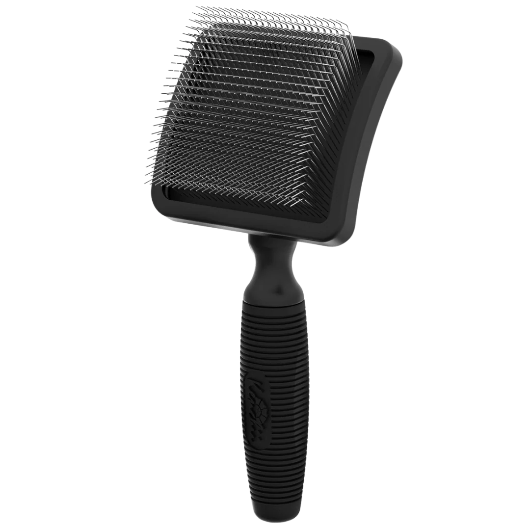 Long Pin Slicker Brush Black by Kenchii