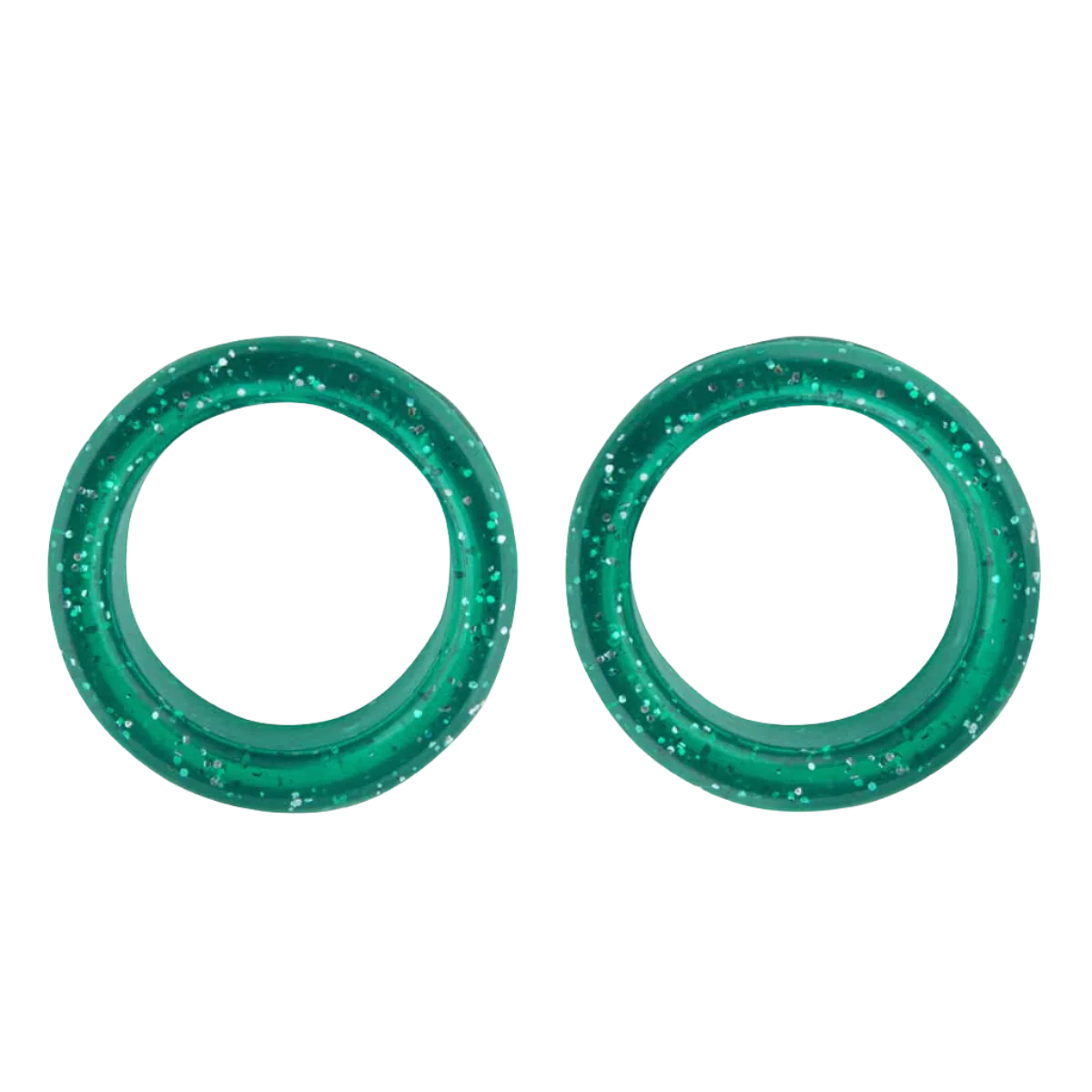 Pack of 2 Premium Scissor Finger Ring Inserts in Green Sparkles by PetStore.Direct - Image 2