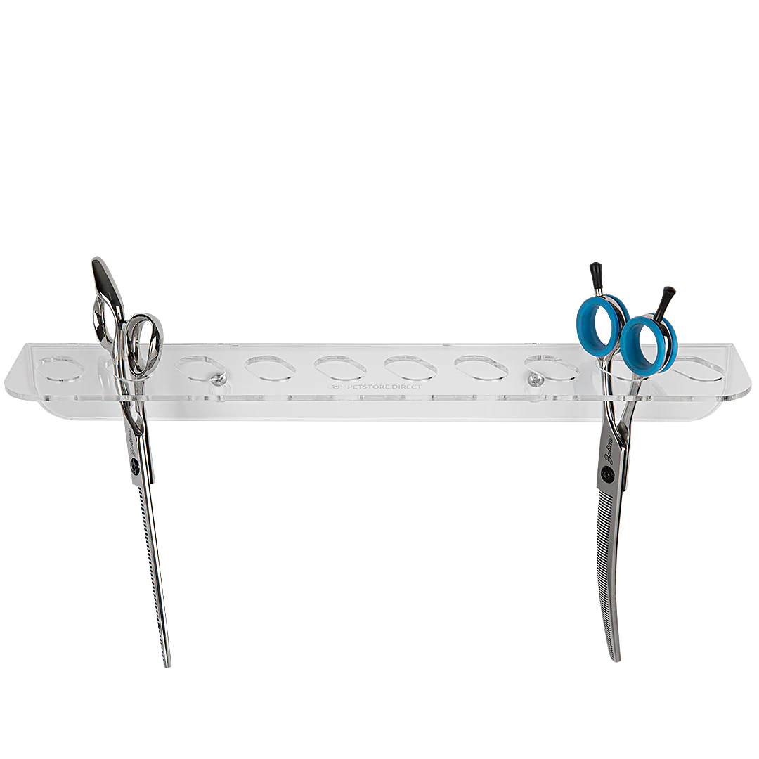 Acrylic 10 Scissor Holder Wall Mount Clear by PetStore.Direct