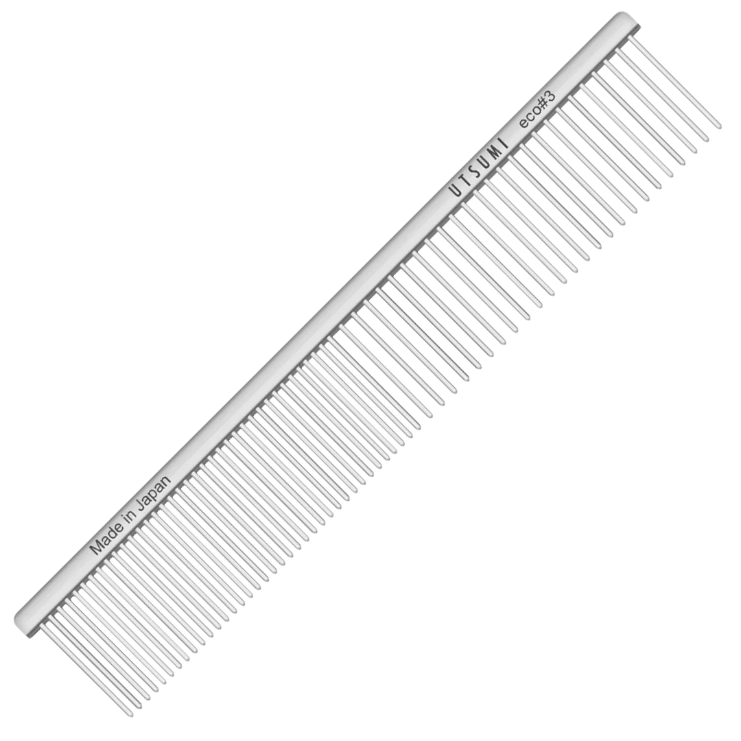 7.5" Half & Half Comb Silver by Utsumi