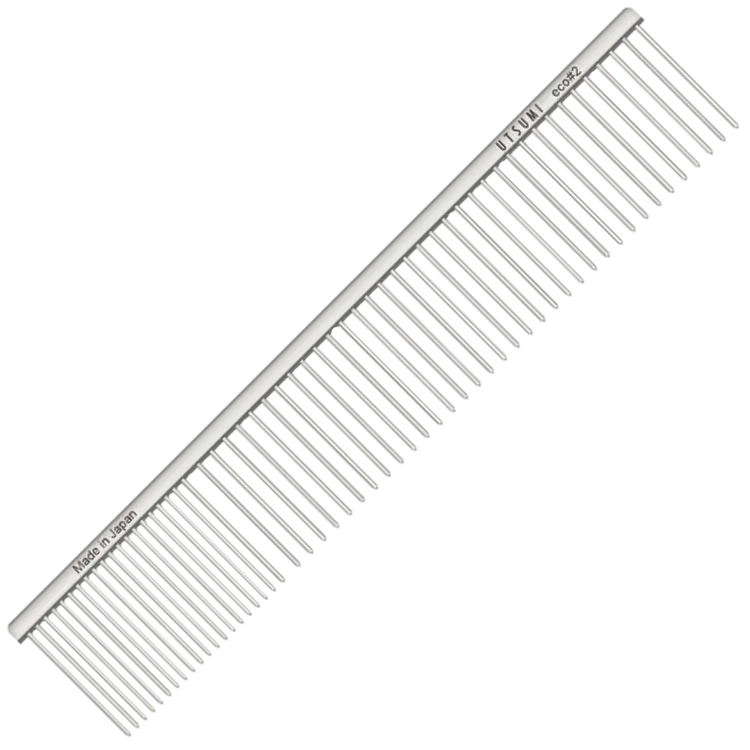 9.6" ECO #2 Quarter Comb Silver by Utsumi