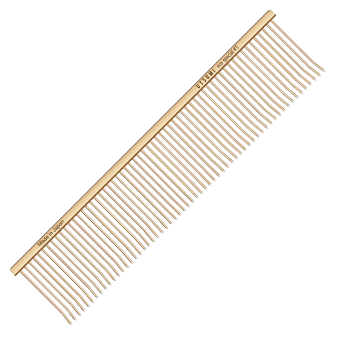 7.5" Curved Tip ECO Special #5 Comb Gold by Utsumi