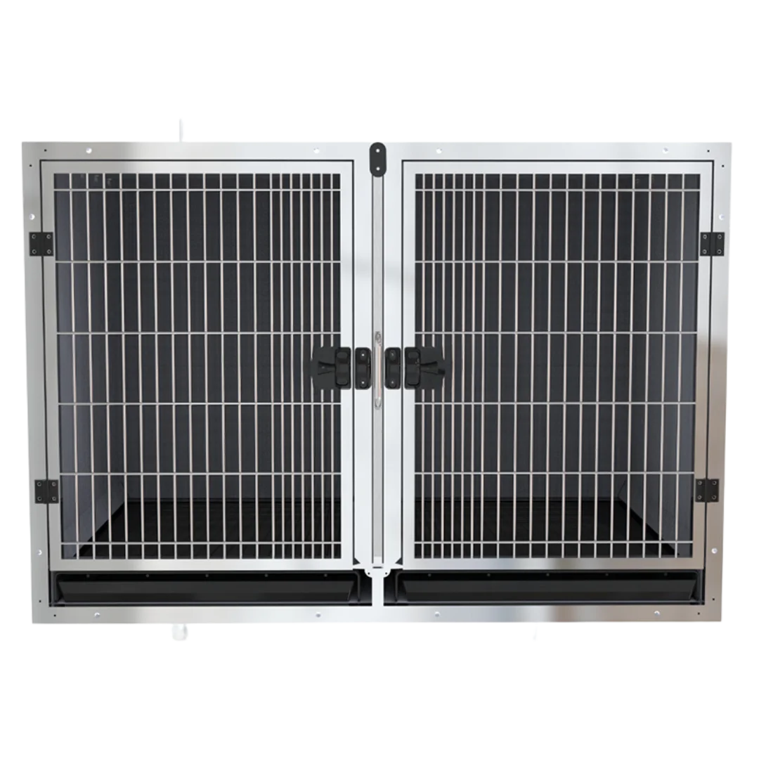 Module Stack Duo Dog Grooming Stainless Steel Cage by Waggz - Image 2