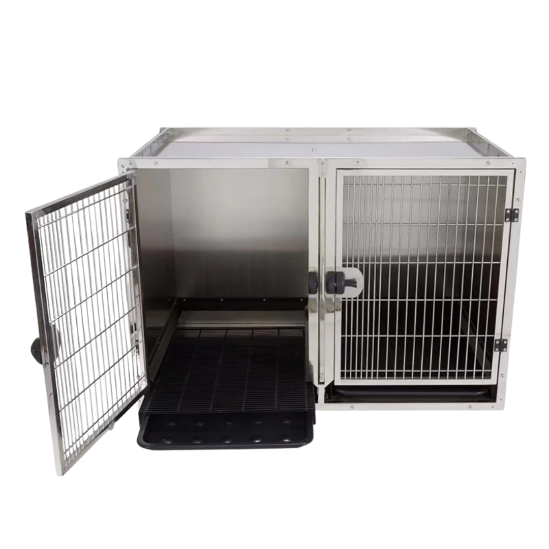 Module Stack Duo Dog Grooming Stainless Steel Cage by Waggz - Image 5