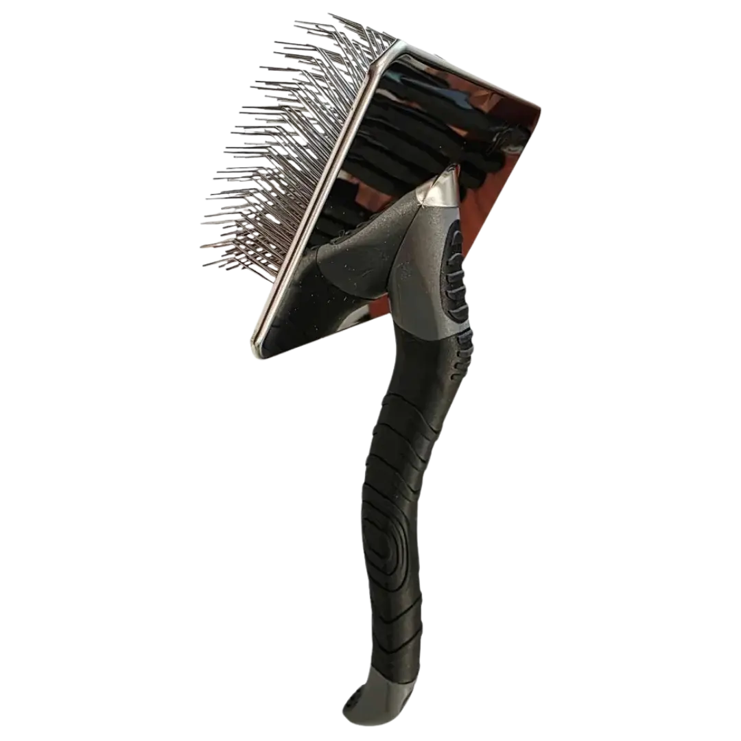 Large Metal Slicker Brush Black by Zolitta - Image 2