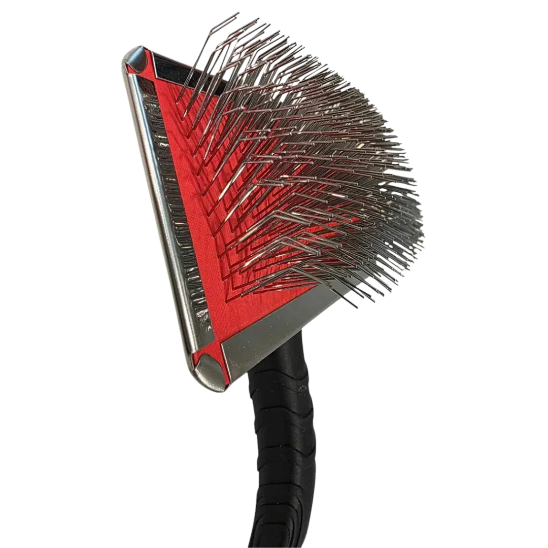 Large Metal Slicker Brush Black by Zolitta - Image 3